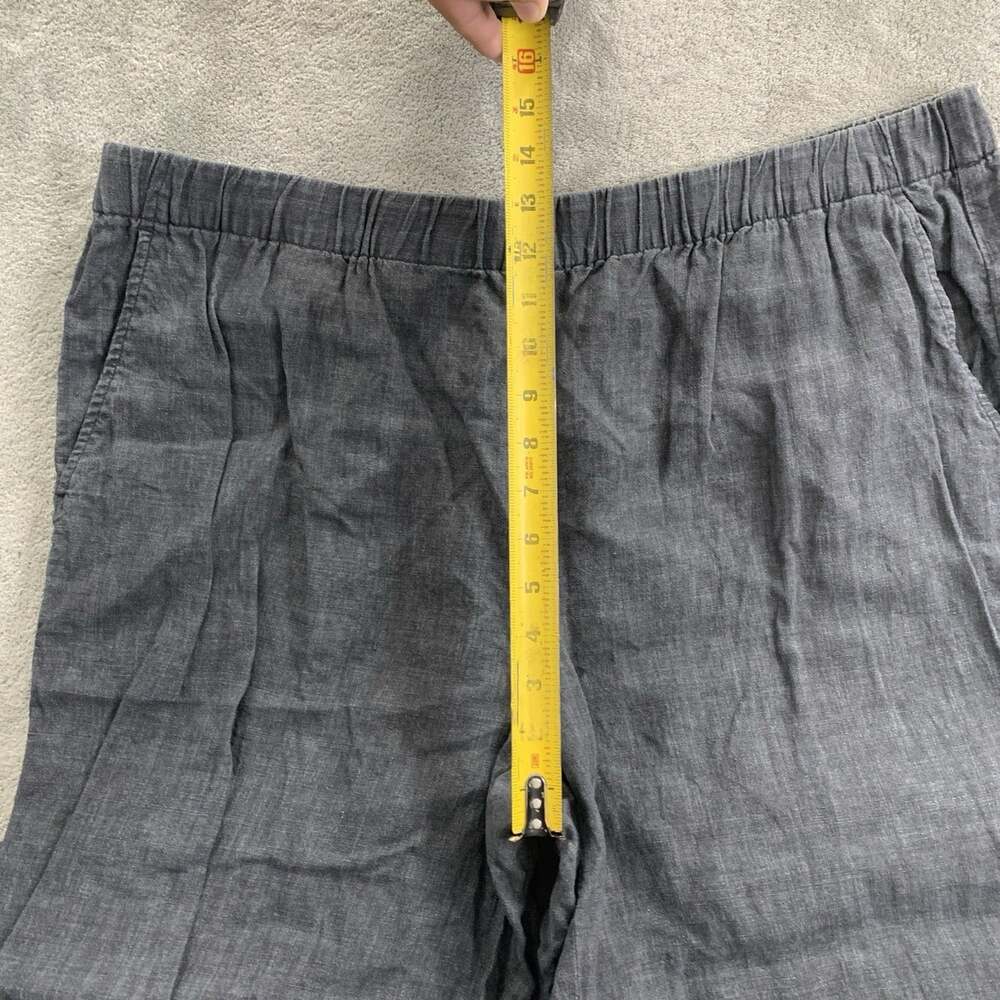 Eileen Fisher Pants Women 1X Pull On Faded Black Capsule Minimalist Linen Boho - Picture 7 of 11